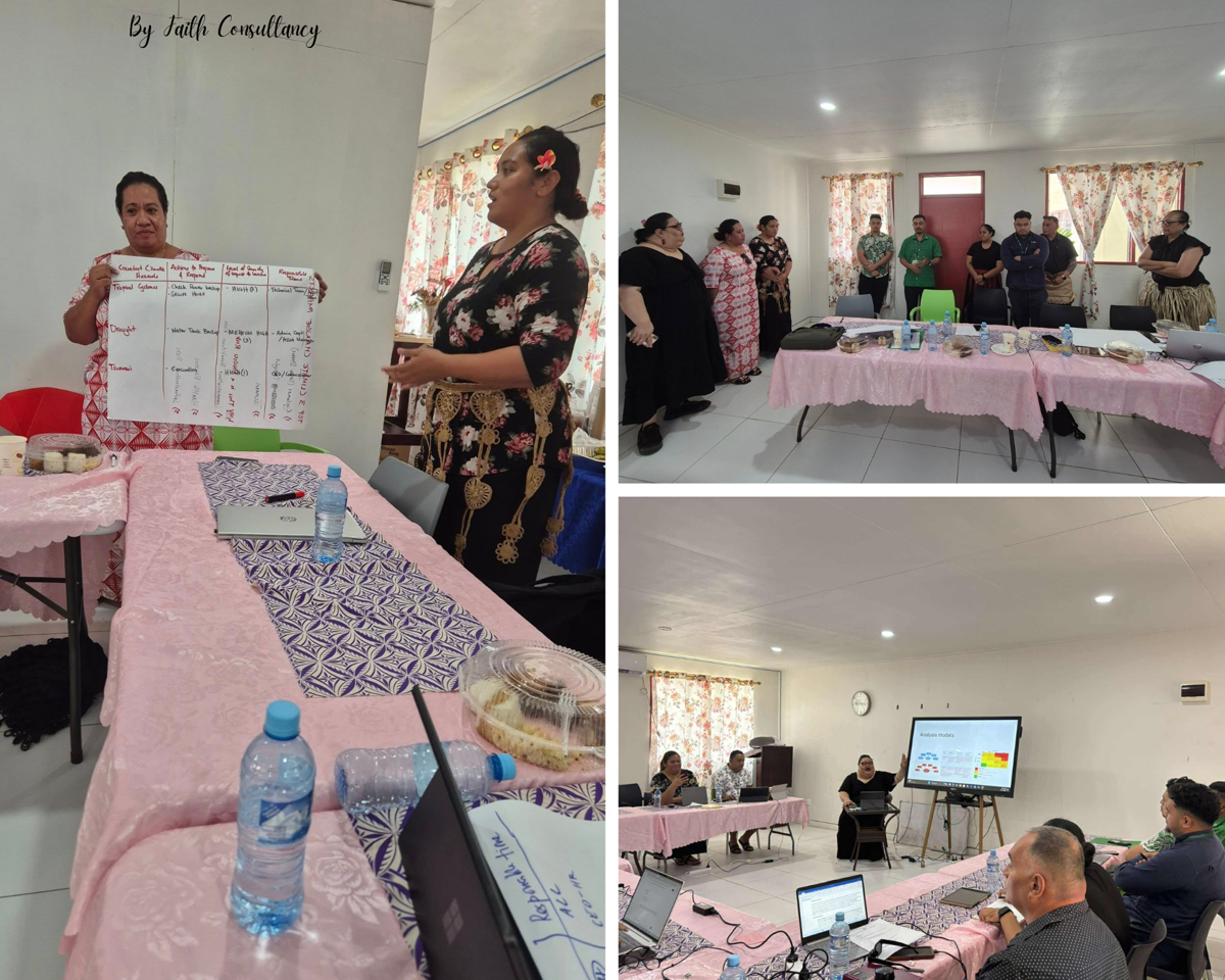 Business continuity planning training session in Tonga