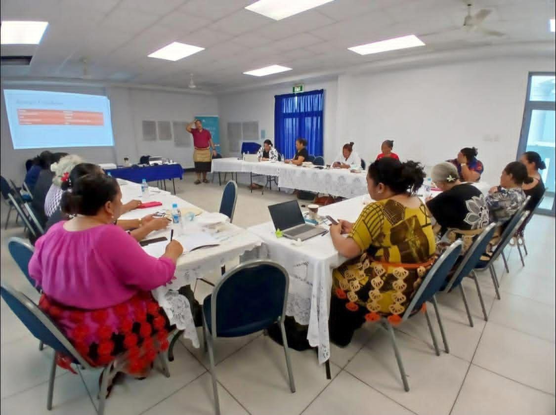 Participants working on personalised budgets during the fisheries training