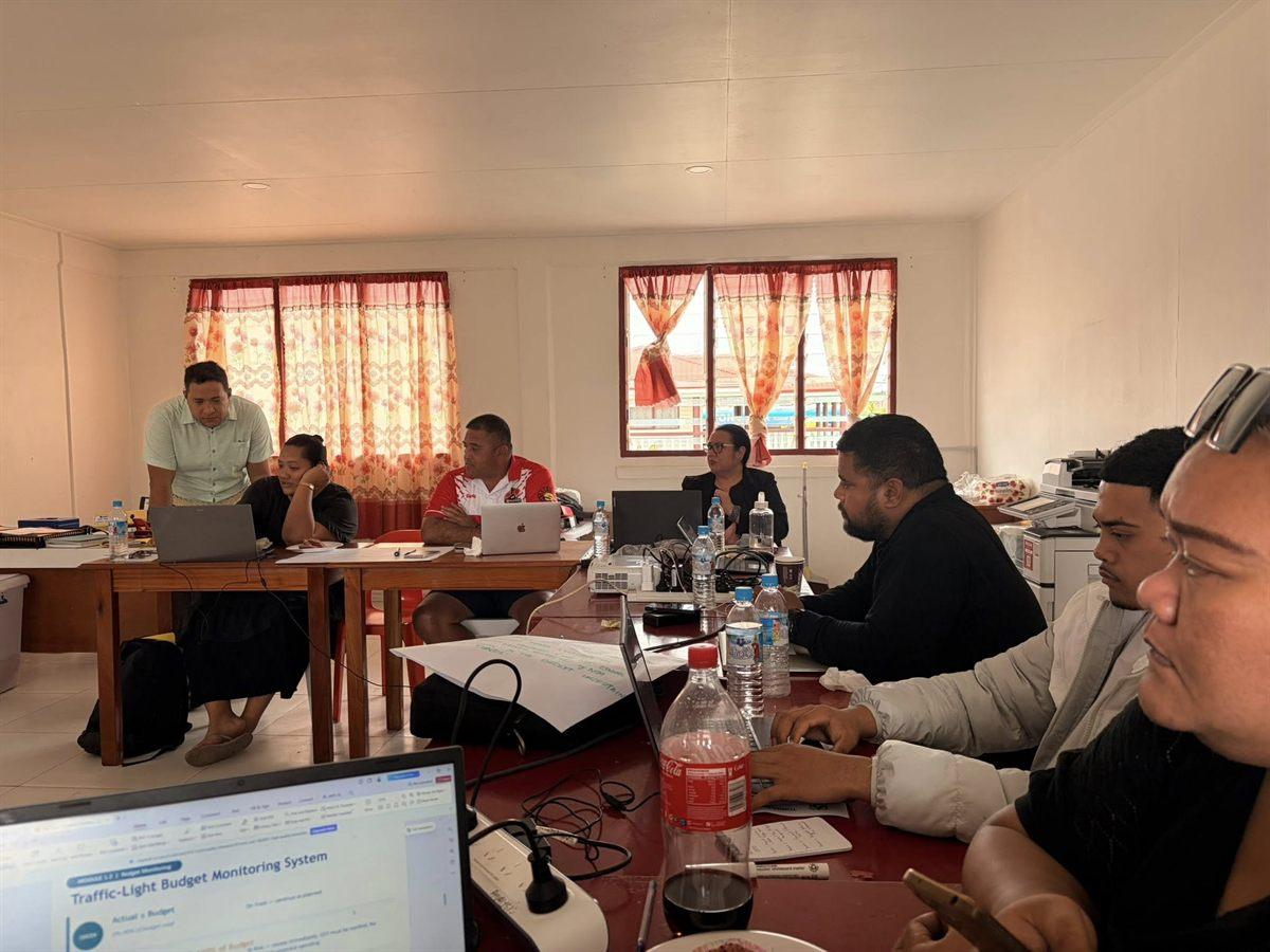TRU staff working through budget monitoring exercises during the training